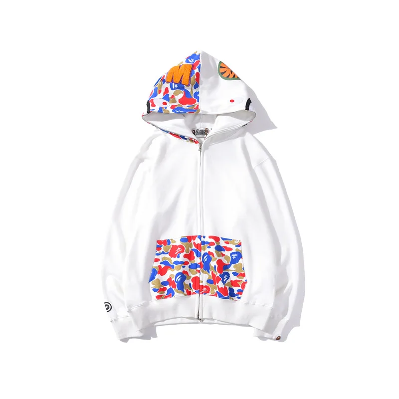 Hot Sale Wholesale Custom Men Bape Shark Hoodie Full Zipper Printed Camouflage Hoodie Jacket, Picture color
Hot Sale Wholesale Custom Men Bape Shark Hoodie Full Zipper Printed Camouflage Hoodie Jacket, Picture color