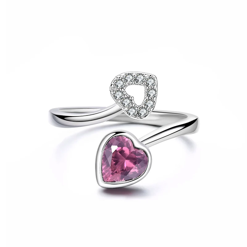 RINNTIN SWR02 Pink Heart Design 925 Sterling Silver CZ Adjustable Rings Crystal Jewelry
RINNTIN SWR02 Pink Heart Design 925 Sterling Silver CZ Adjustable Rings Crystal Jewelry