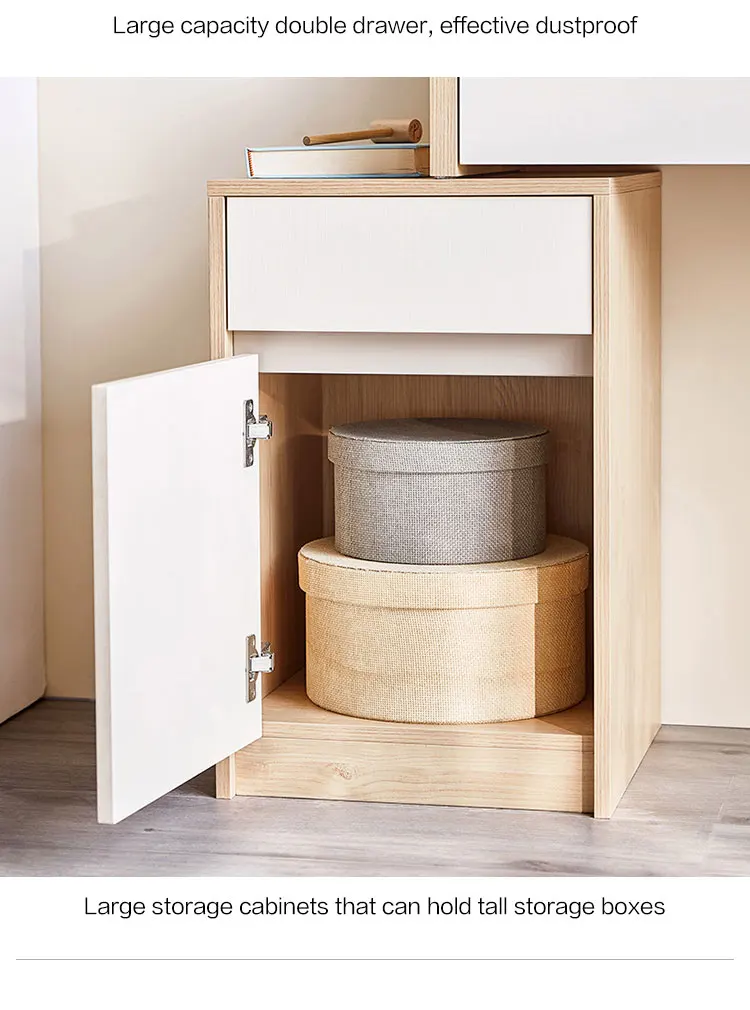 Drawer Cabinet Furniture Bedroom Set Modern Room Fabric Dresser With Mirror Chair