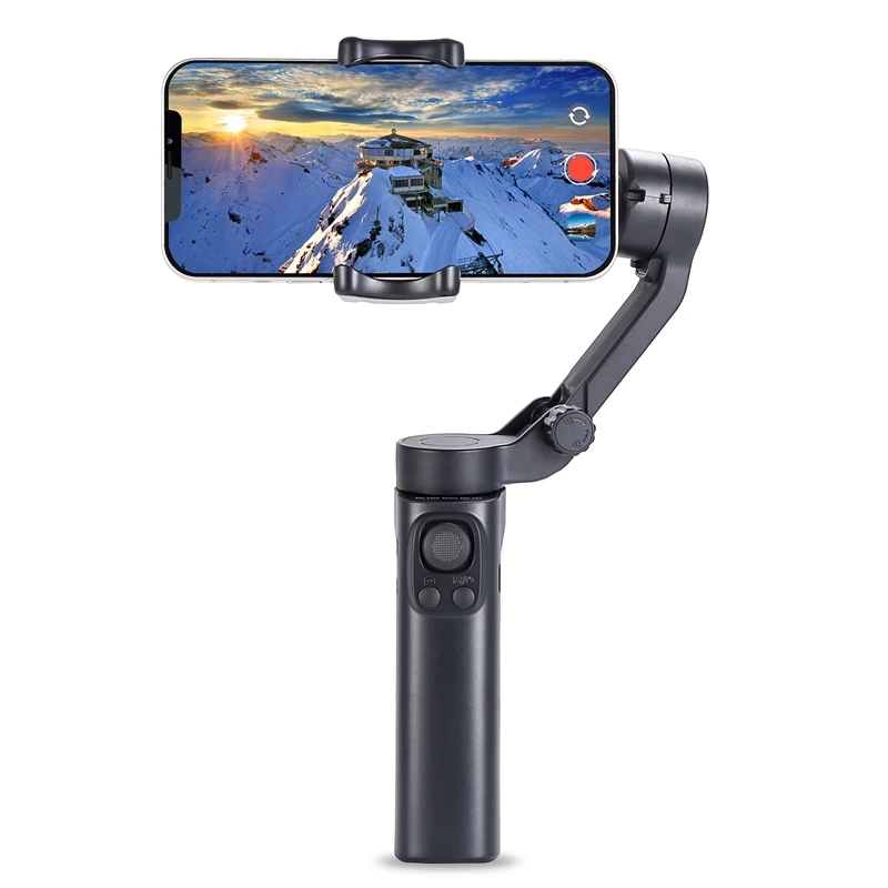 

New F5 Plus Foldable Gimbal No APP 3 Axis Stabilizer Face Object AI Smart Tracking Handheld Stabilizer For Tiktok Live Vlog