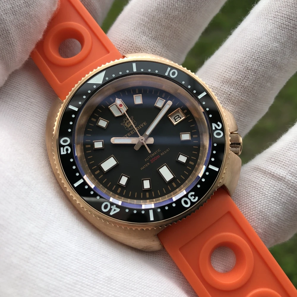 New Arrival Watch 2020! SD1970S Steeldive Brand Bronze Diver Watches Men Mechanical Watch Luminous Water Resistant 200M
New Arrival Watch 2020! SD1970S Steeldive Brand Bronze Diver Watches Men Mechanical Watch Luminous Water Resistant 200M