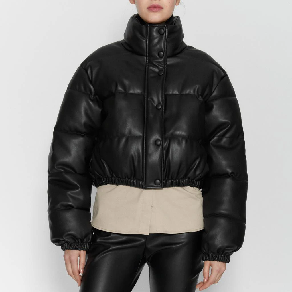 Women's Winter Coats Pu Leather Padded Bubble Jacket Crop Puffer Women Jackets and Coats 2021, Black or customized
Women's Winter Coats Pu Leather Padded Bubble Jacket Crop Puffer Women Jackets and Coats 2021, Black or customized
