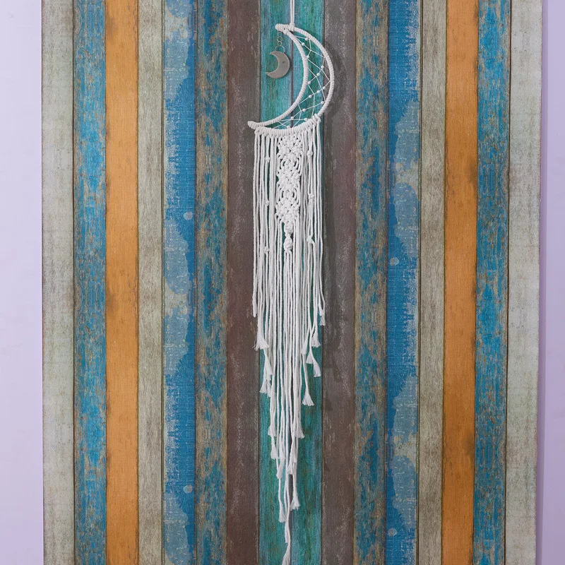 New Style Macrame Handmade Woven Wall Hanging Bohemian Moon Dream Catcher Wind Chimes Home Decoration
New Style Macrame Handmade Woven Wall Hanging Bohemian Moon Dream Catcher Wind Chimes Home Decoration