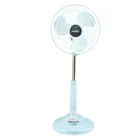 16 inch solar ac dc rechargeable fan with emergency light