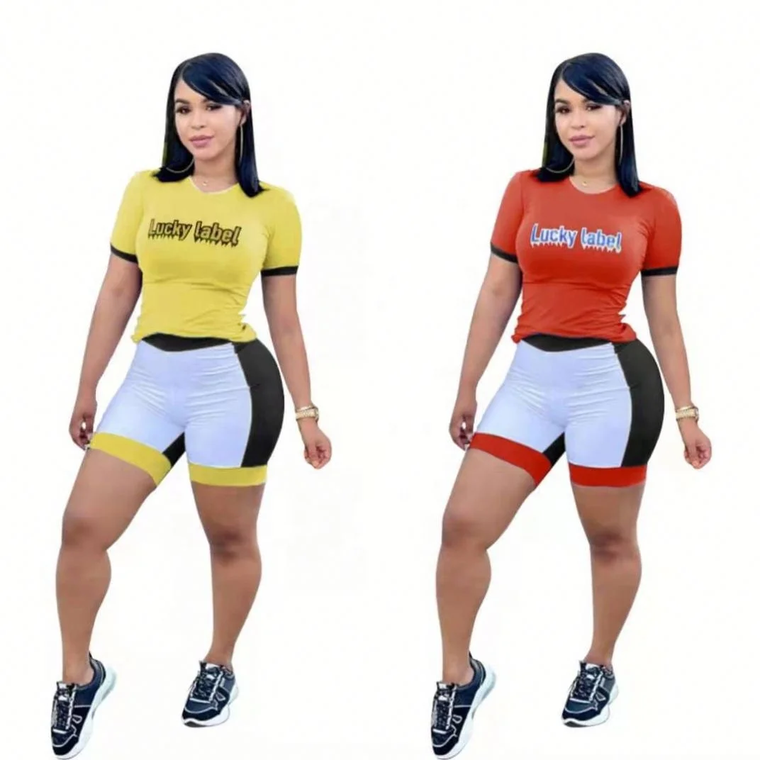 Newest Design Letter Printing Summer Fashion Letters Leisure Splicing 2 Piece Set Women Shorts For Dress, As picture or customized make
Newest Design Letter Printing Summer Fashion Letters Leisure Splicing 2 Piece Set Women Shorts For Dress, As picture or customized make