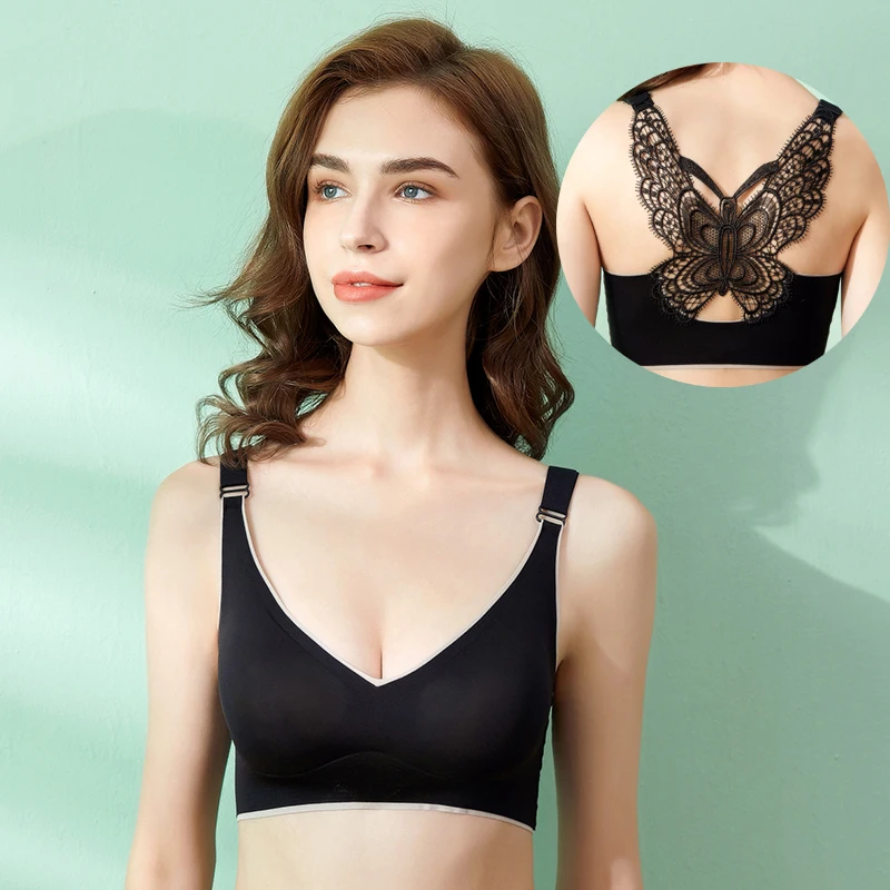 Wholesale custom logo women's plus-size lingerie high quality butterfly beauty back bra no rims seamless comfortable vest style
Wholesale custom logo women's plus-size lingerie high quality butterfly beauty back bra no rims seamless comfortable vest style