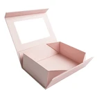 Luxury Flip Top Paper Foldable Magnetic Closure Gift Box With Window