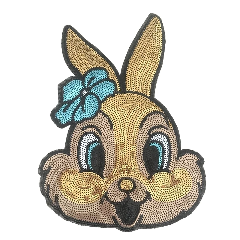 New cute cartoon rabbit Sequin patch DIY sewing repair animal Sequin patch can be customized 
New cute cartoon rabbit Sequin patch DIY sewing repair animal Sequin patch can be customized