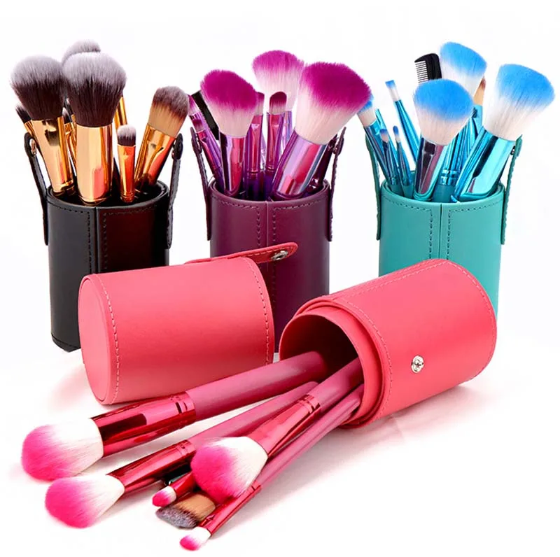 12PCS High Quality custom makeup brush cup holder case for girls
12PCS High Quality custom makeup brush cup holder case for girls
