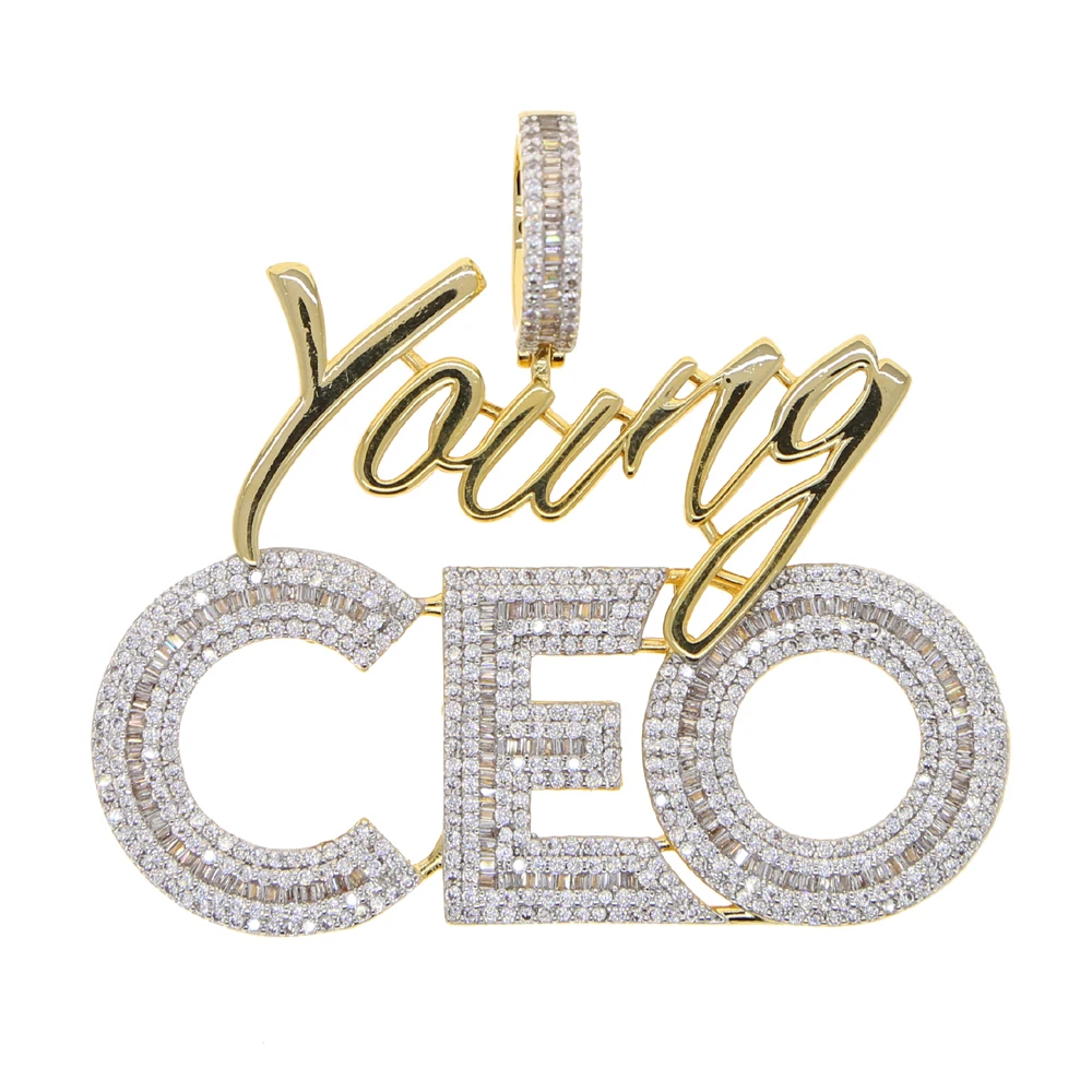 Custom Men Necklace Personalized Hip Hop Charm Jewelry Two-tone Plated Iced Out 5A CZ Young CEO Pendant, Picture
Custom Men Necklace Personalized Hip Hop Charm Jewelry Two-tone Plated Iced Out 5A CZ Young CEO Pendant, Picture