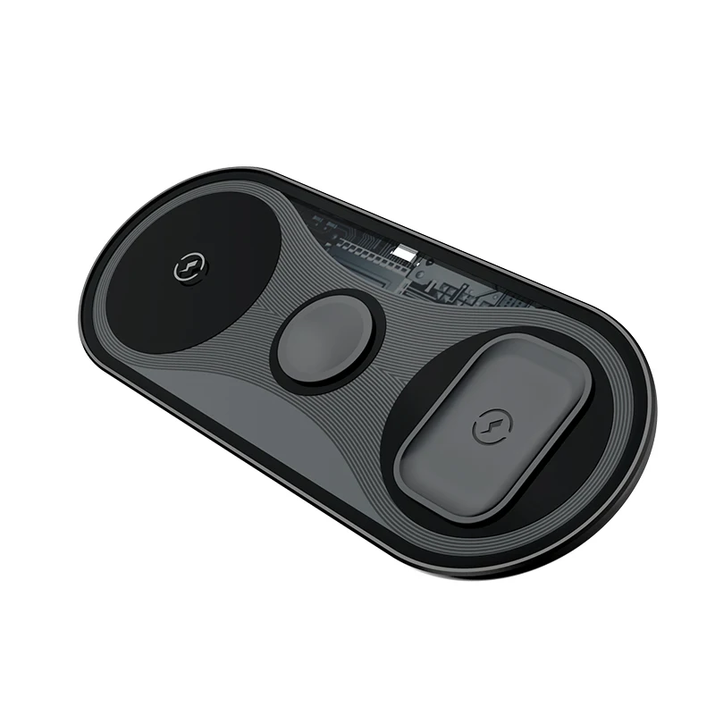 15w 3 in 1 Portable black Wireless Charger pad for mobile phone earphone smart watch
15w 3 in 1 Portable black Wireless Charger pad for mobile phone earphone smart watch