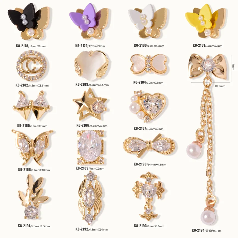 Luxury Nail Charm AAA Zircon Butterfly Bow Knot Heart Chain Cat Eye Stone Nail Arts Finger Nail Sticker Jewelry for Women Beauty, Colorful
Luxury Nail Charm AAA Zircon Butterfly Bow Knot Heart Chain Cat Eye Stone Nail Arts Finger Nail Sticker Jewelry for Women Beauty, Colorful