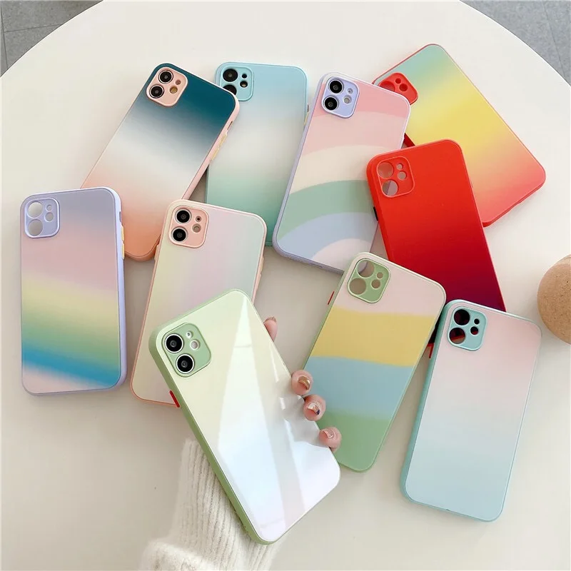 For iPhone 7 8 Plus 11 12 Pro Max 6 6S X XS XR Glass Cover with Gradual Color Design ,For iPhone 7Plus Rainbow Case, Various
For iPhone 7 8 Plus 11 12 Pro Max 6 6S X XS XR Glass Cover with Gradual Color Design ,For iPhone 7Plus Rainbow Case, Various