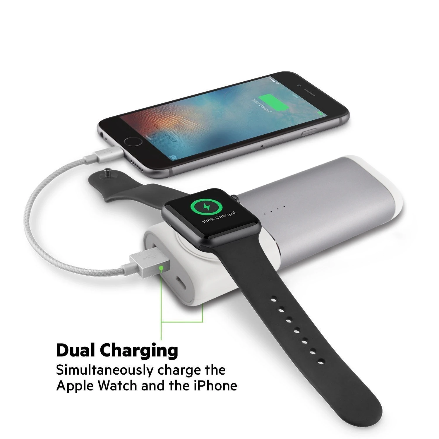 Fashion Portable Mini Power Bank for Apple Watch Wireless Charger for Iphone Watch Power Bank 5200mAh - ANKUX.COM