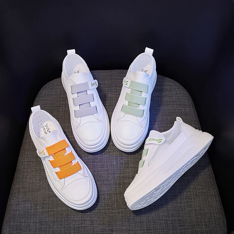 4 cm increase Breathable Mesh Upper sneakers White Women's Summer Casual Streetwear Shoes, Orange/green/grey
4 cm increase Breathable Mesh Upper sneakers White Women's Summer Casual Streetwear Shoes, Orange/green/grey