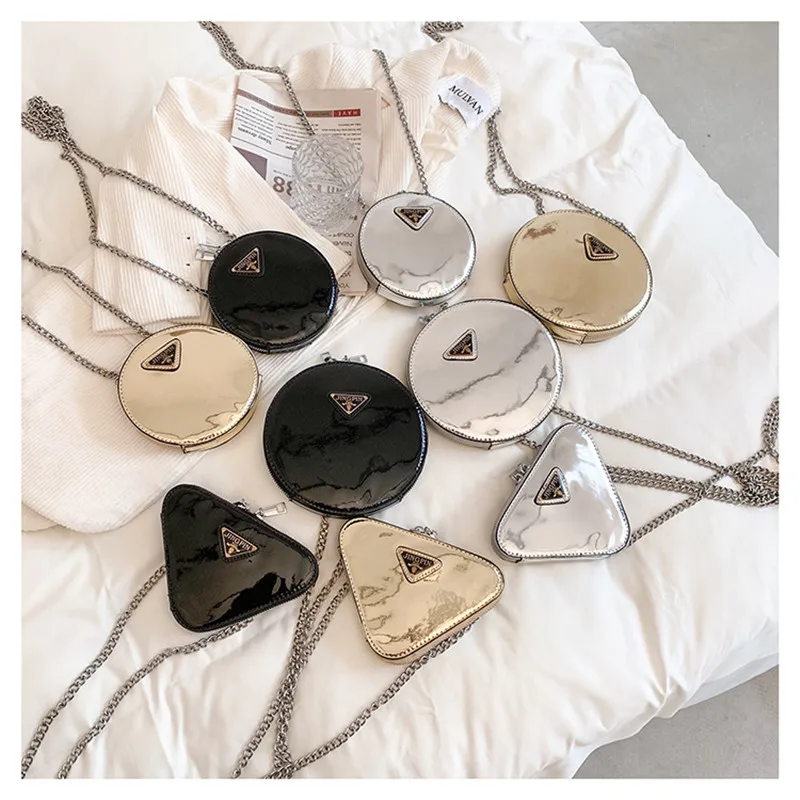 B-0129 Wholesale Factory Hot Sale Metal Shiny Small Bag Personal Triangle Shoulder Crossbody Bag Fashion Ladies Chain Handbags, Multi color
B-0129 Wholesale Factory Hot Sale Metal Shiny Small Bag Personal Triangle Shoulder Crossbody Bag Fashion Ladies Chain Handbags, Multi color