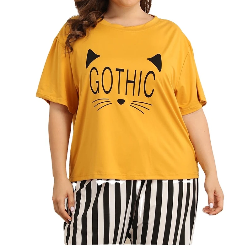 Women Plus Size Pajamas sleepwear Short Sleeve Long Pants Summer Pijamas Cotton Big Size Mom Sleepwear two-piece pijama, Customized colors
Women Plus Size Pajamas sleepwear Short Sleeve Long Pants Summer Pijamas Cotton Big Size Mom Sleepwear two-piece pijama, Customized colors