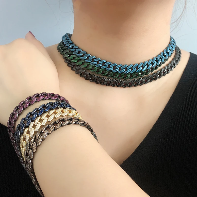 Cuban Miami Iced Out Hiphop Link Chain Charm Chokers Necklace Cuban Bracelet Women Necklace, Colors
Cuban Miami Iced Out Hiphop Link Chain Charm Chokers Necklace Cuban Bracelet Women Necklace, Colors