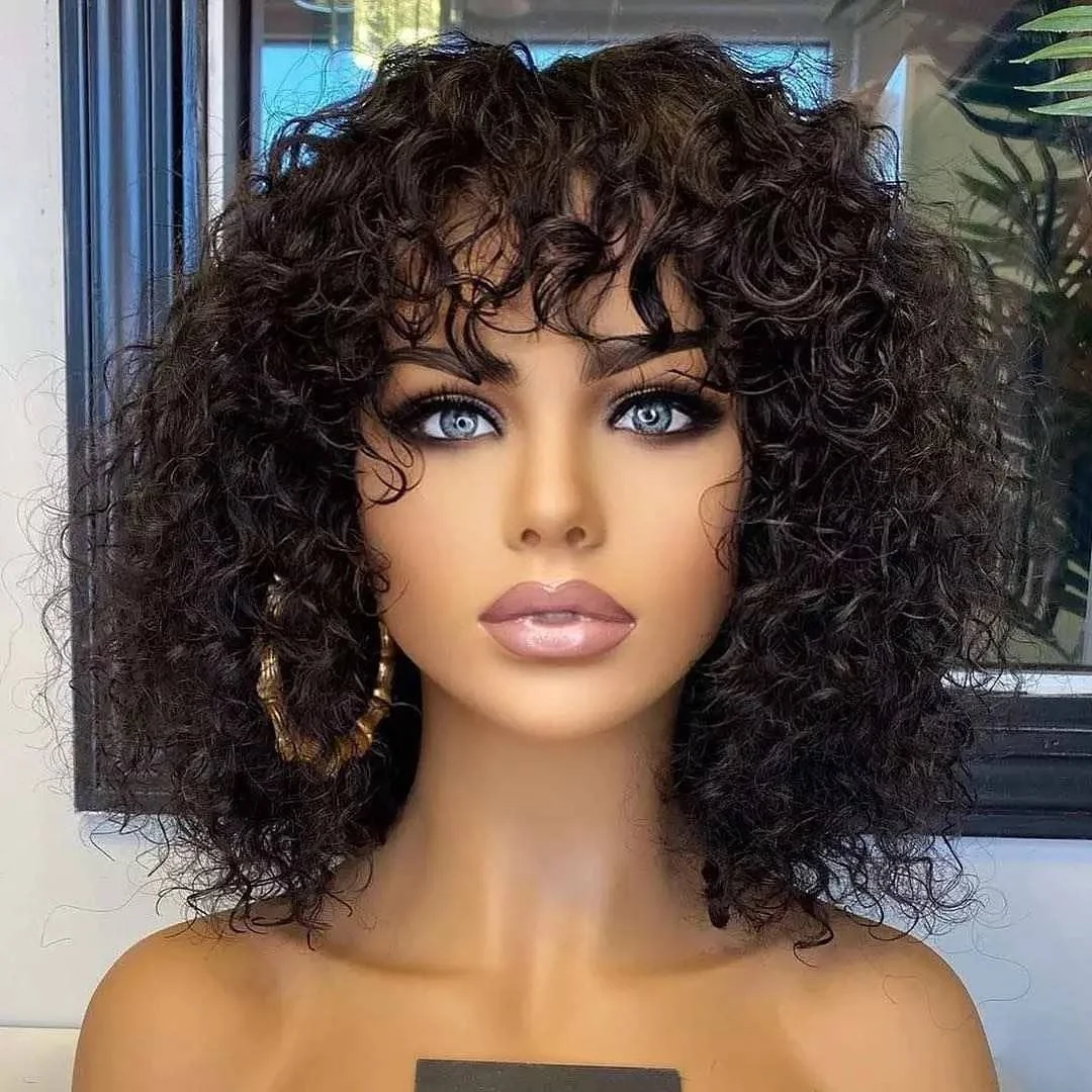 150% 200% Density Brazilian Perruque Glueless Nonlace Machine Made With Bang Water Wave 100% Human Hair Wigs, Main picture 14"
150% 200% Density Brazilian Perruque Glueless Nonlace Machine Made With Bang Water Wave 100% Human Hair Wigs, Main picture 14"