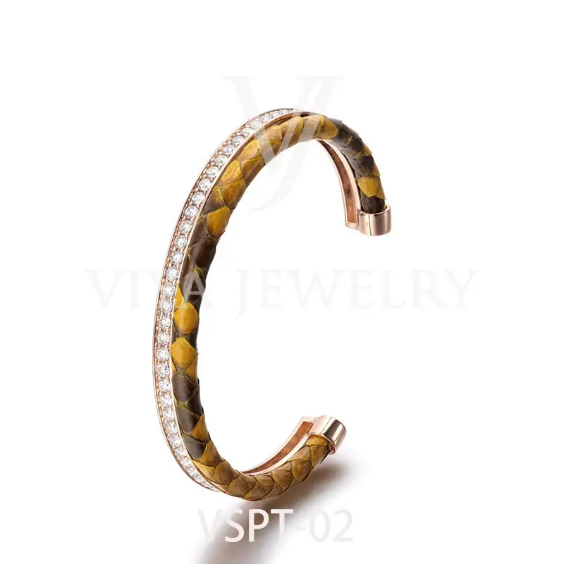 Luxury Genuine Python Skin Bangle Leather Cord with 925 Silver Bracelet for Men And Women
Luxury Genuine Python Skin Bangle Leather Cord with 925 Silver Bracelet for Men And Women
