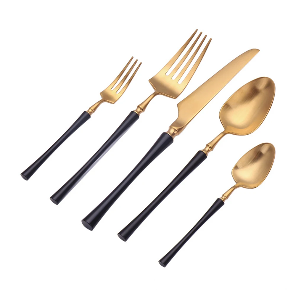 Luxury black gold fashionable wedding party stainless steel flatware set stainless steel kitchen cutlery, Gold silver
Luxury black gold fashionable wedding party stainless steel flatware set stainless steel kitchen cutlery, Gold silver