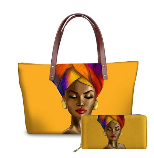 Print on Demand Black Art African Girls Print Handbags Set Large Bags Women Handbags Ladies Luxury Purses And Handbags For Women
Print on Demand Black Art African Girls Print Handbags Set Large Bags Women Handbags Ladies Luxury Purses And Handbags For Women