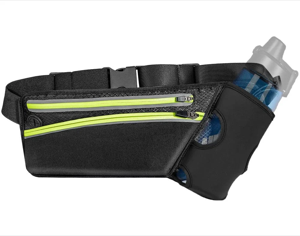 Light Reflective Water Resistant Smell Proof Fanny Pack Adjustable Workout Belt with Water Bottle Running Pouch Belt Black M1210
Light Reflective Water Resistant Smell Proof Fanny Pack Adjustable Workout Belt with Water Bottle Running Pouch Belt Black M1210