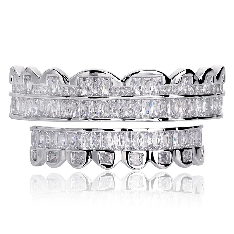 Yale Jewelry Gold Silver Plated Baguette Iced Out Top and Bottom Grills for Teeth Hip Hop Men
Yale Jewelry Gold Silver Plated Baguette Iced Out Top and Bottom Grills for Teeth Hip Hop Men