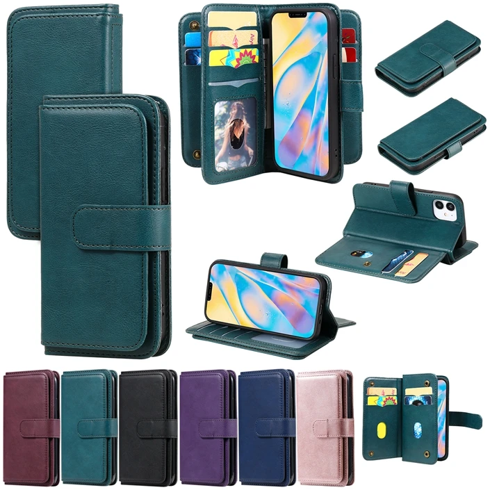 Multifunction 10 Cards Slot Wallet Leather Case Cover For IPhone 13 Mini 12 Pro 11 XR X XS Max 8 7 6 6S Plus SE2 Phone Pouch Bag
Multifunction 10 Cards Slot Wallet Leather Case Cover For IPhone 13 Mini 12 Pro 11 XR X XS Max 8 7 6 6S Plus SE2 Phone Pouch Bag