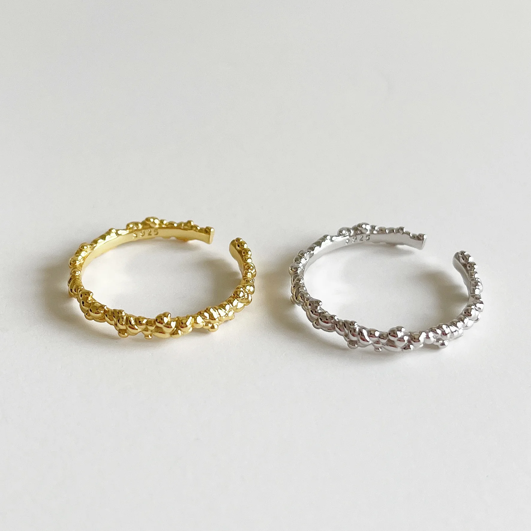 Personalized 925 Sterling Silver Gold Plating Irregular Geometric Bubble Ring Open Ring
Personalized 925 Sterling Silver Gold Plating Irregular Geometric Bubble Ring Open Ring