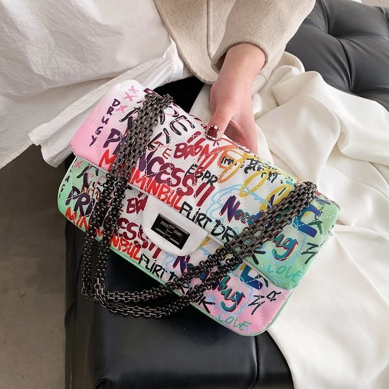 Bolsas feminina lady graffiti handbag luxury leather womens hand bags designer purses and handbags for women, Customizable
Bolsas feminina lady graffiti handbag luxury leather womens hand bags designer purses and handbags for women, Customizable