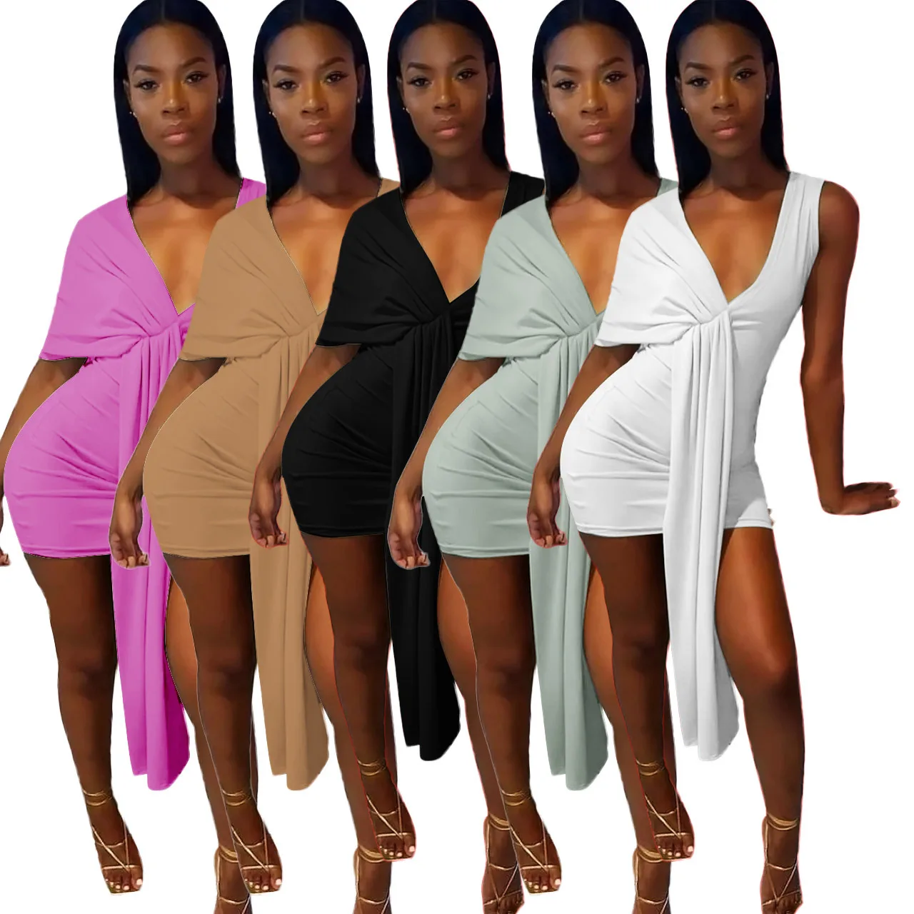 2021 strapless short sleeve solid color bodycon dress women summer off the shoulder maxi dress, Picture
2021 strapless short sleeve solid color bodycon dress women summer off the shoulder maxi dress, Picture
