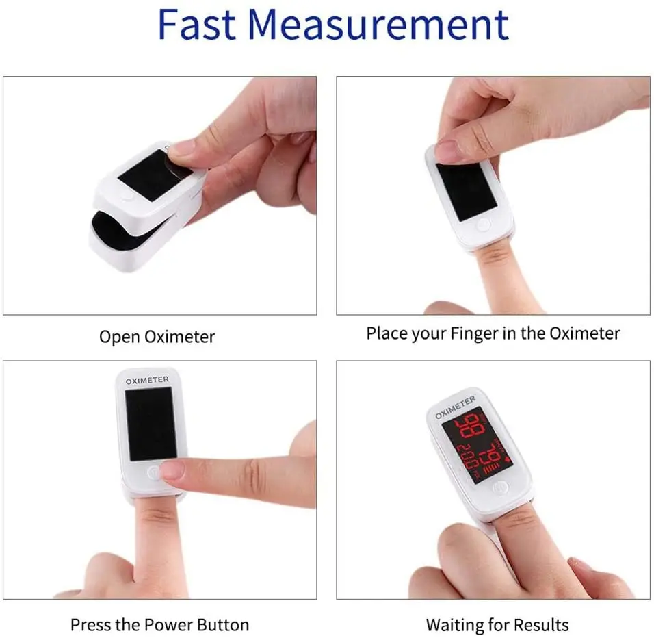 digital fingertip pulse oximeter finger pulse blood oxygen spo2