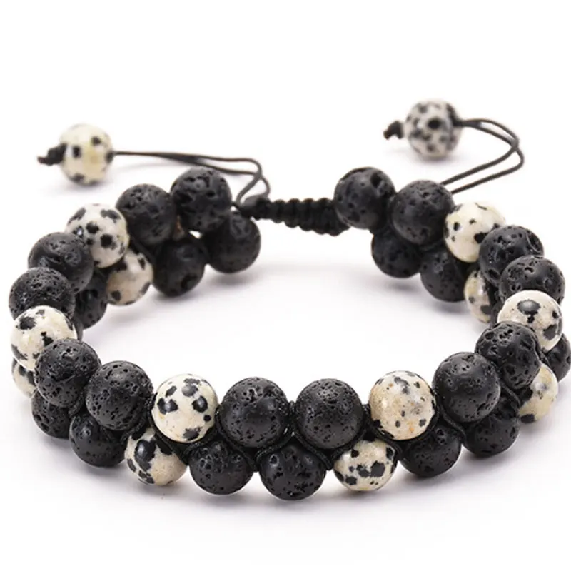 Natural Stone Handmade Braided Double Layer Lava Bracelets Men Women Adjustable Energy Colorful Beaded Bracelet, Customized color
Natural Stone Handmade Braided Double Layer Lava Bracelets Men Women Adjustable Energy Colorful Beaded Bracelet, Customized color