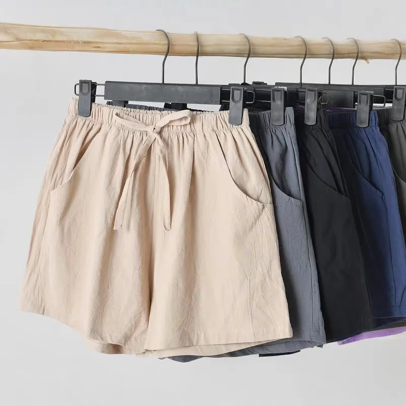 Spring Summer New Arrival Cotton Linen Women Shorts Thin Section Wide-Legged High-Waisted Loose Casual Women's shorts
Spring Summer New Arrival Cotton Linen Women Shorts Thin Section Wide-Legged High-Waisted Loose Casual Women's shorts