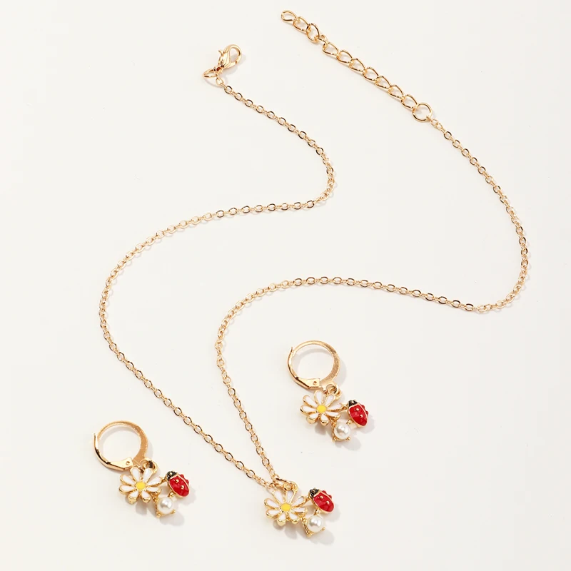 Wholesale Cute Pearl Flower Children Necklace Earrings Jewelry Sets For Girls
Wholesale Cute Pearl Flower Children Necklace Earrings Jewelry Sets For Girls