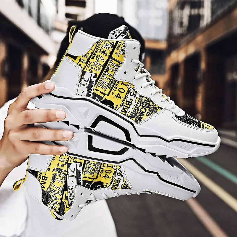 2020 New Outdoor High Top Sneakers Breathable Thick-soled men's boots Fashion Sneakers Lace Up Male Footwear Zapatos Hombre
2020 New Outdoor High Top Sneakers Breathable Thick-soled men's boots Fashion Sneakers Lace Up Male Footwear Zapatos Hombre