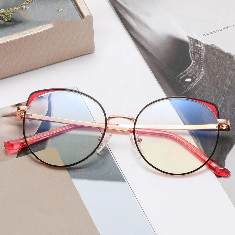 Jiuling eyewear round blue light blocking clear lens gaming glasses women cat eye metal frame optical eye glasses 2022
Jiuling eyewear round blue light blocking clear lens gaming glasses women cat eye metal frame optical eye glasses 2022