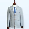 Men coat blazer linen blazer suit fashion casual slim fit sky blue fabric sexy men's long sleeve clothing