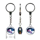 cheap custom double side charming evil eye glass 3d keychain