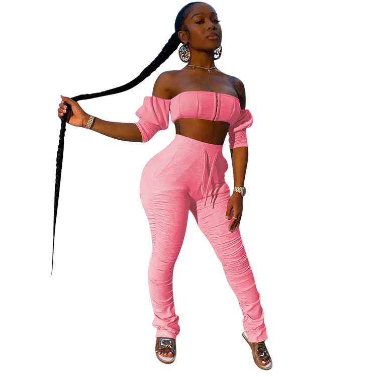 Woman Tops Fashionable Women's Sportswear Solid Color 2 Piece Set Women Summer Sportsuit Wholesale
Woman Tops Fashionable Women's Sportswear Solid Color 2 Piece Set Women Summer Sportsuit Wholesale