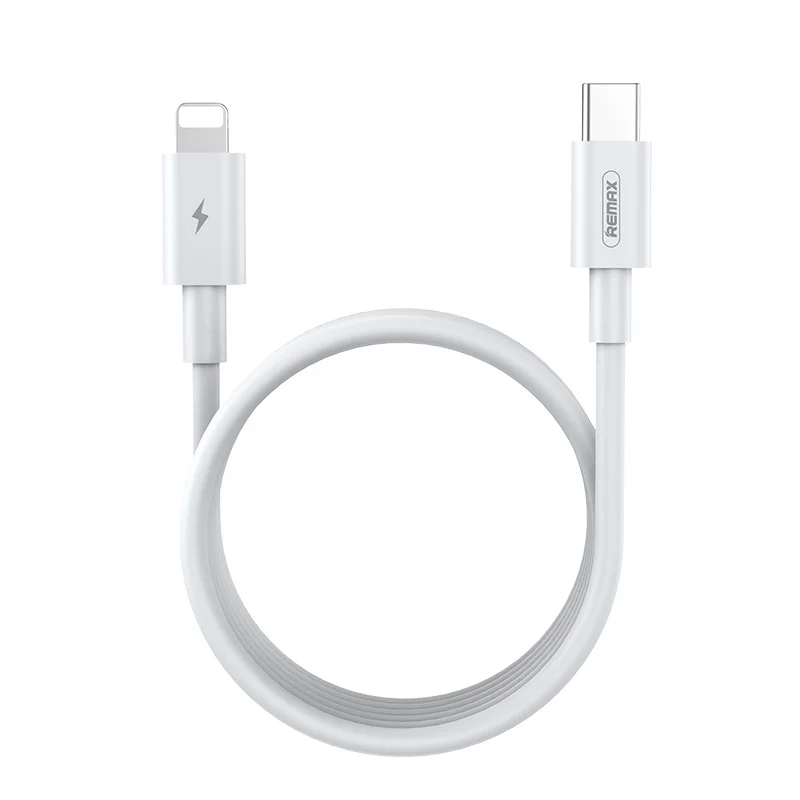 

Remax Join Us RC-175i 20W 1M 5a data cable fast charging usb c to lighting cable for iphone, White