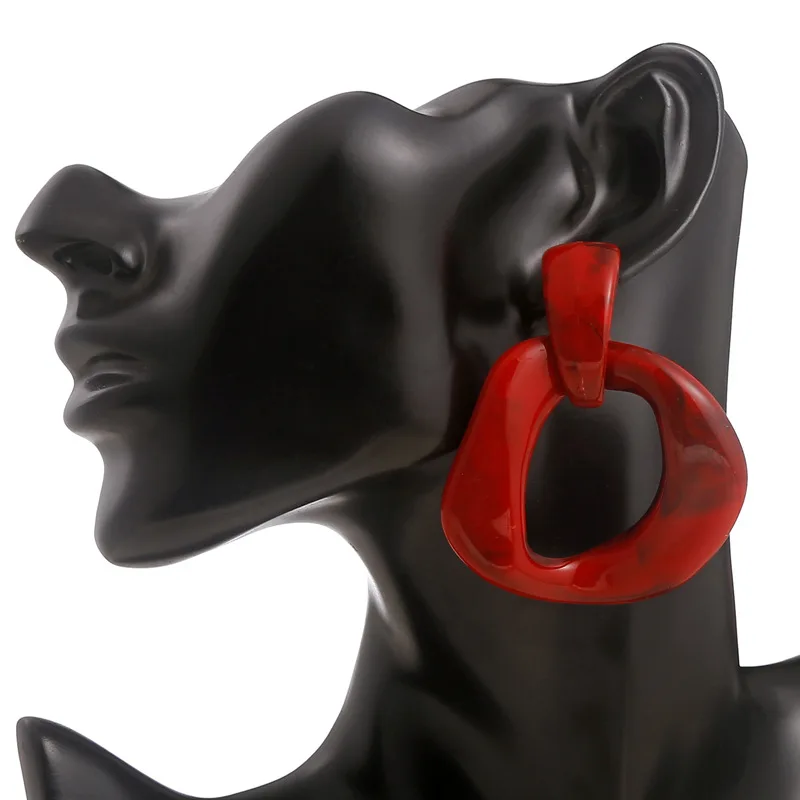 JINGLIANG Hot Sale Red Acrylic Resin Earrings Irregular Geometric Earrings For Girls, Colorful
JINGLIANG Hot Sale Red Acrylic Resin Earrings Irregular Geometric Earrings For Girls, Colorful