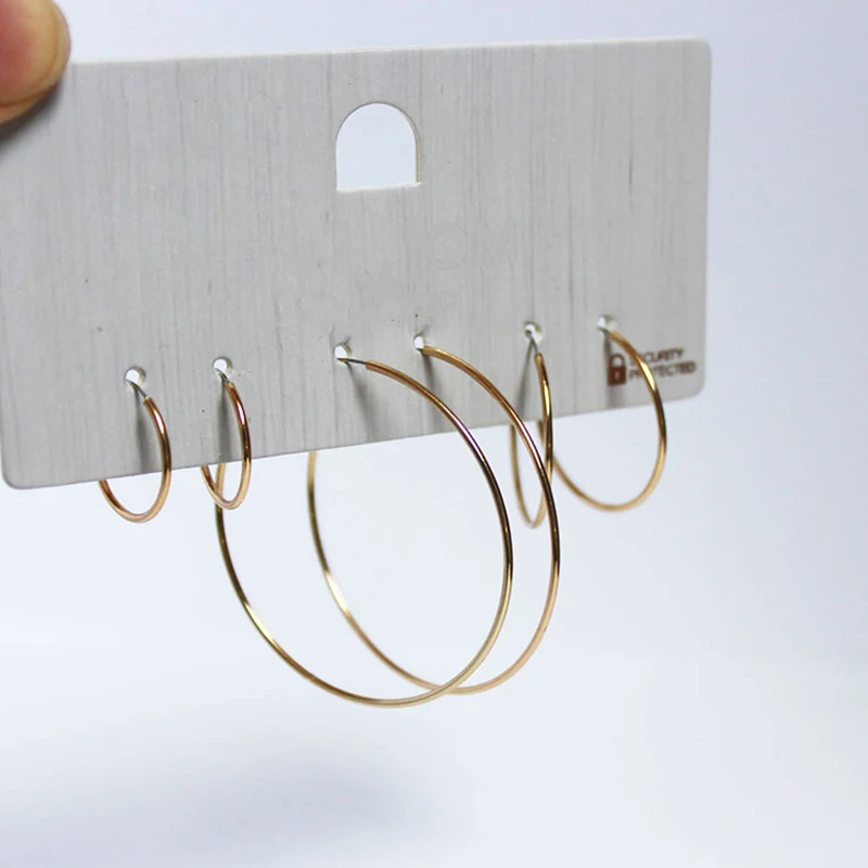 Fashion Minimalist Thin Circle Earring Multi-Size Round Hoop Earring Sweet Cool Simple Style Set Ear Jewelry For Women Girl, Gold color
Fashion Minimalist Thin Circle Earring Multi-Size Round Hoop Earring Sweet Cool Simple Style Set Ear Jewelry For Women Girl, Gold color