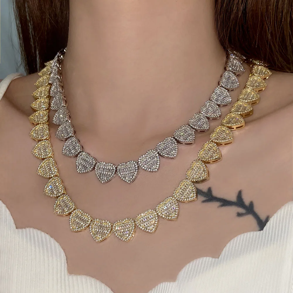 foxi jewelry Hip Hop Heart Cuban Link Chain 18K gold silver Necklace For Woman men
foxi jewelry Hip Hop Heart Cuban Link Chain 18K gold silver Necklace For Woman men