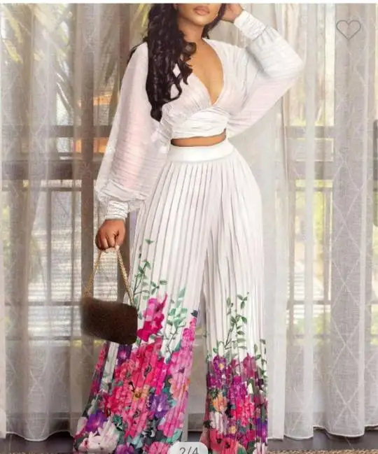 BR2133 Print Two 2 Piece Sets Crop Tops Wide Leg Loose Pleated Pants woman 2022 casual autumn outfits
BR2133 Print Two 2 Piece Sets Crop Tops Wide Leg Loose Pleated Pants woman 2022 casual autumn outfits