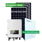 Greensun Complete Set 15kw 15kva Hybrid Inverter Solar Power System for Home