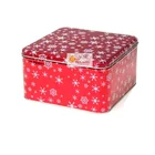 Tin Cookies Box Biscuit JH Custom Printedquality Square Cookies Tin Box Gift Tin Cans Biscuit Tin