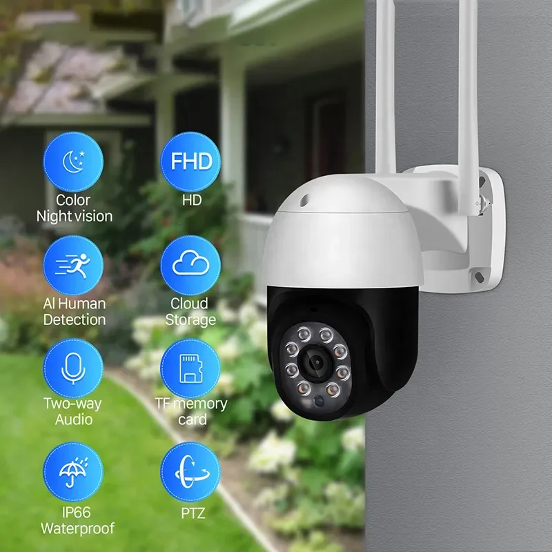 2MP Full HD Outdoor Waterproof Security Wifi Dome Camera Wireless Human Motion Tracking Network Camera
2MP Full HD Outdoor Waterproof Security Wifi Dome Camera Wireless Human Motion Tracking Network Camera