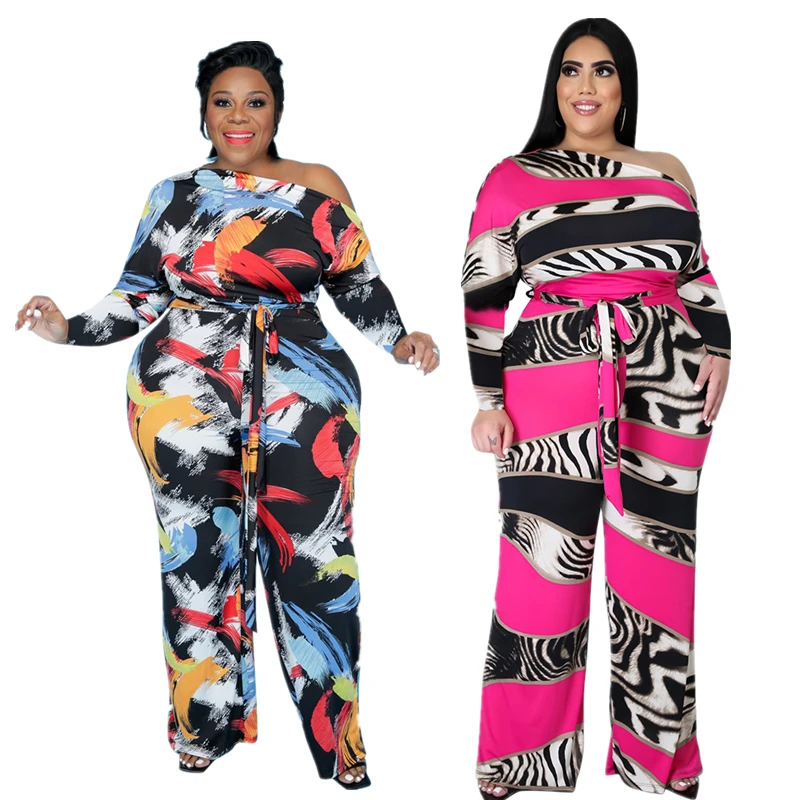 Dropshipping 2021 Fall Fashion Print Bodycon Casual Womens Clothing Plus Size Off Shoulder Jumpsuit For Fat Women, 2 colors
Dropshipping 2021 Fall Fashion Print Bodycon Casual Womens Clothing Plus Size Off Shoulder Jumpsuit For Fat Women, 2 colors